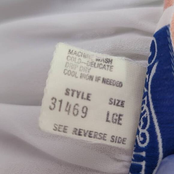 Sandcastle White Sheer Split-Front Swim Cover Up Size Large - Picture 3 of 6